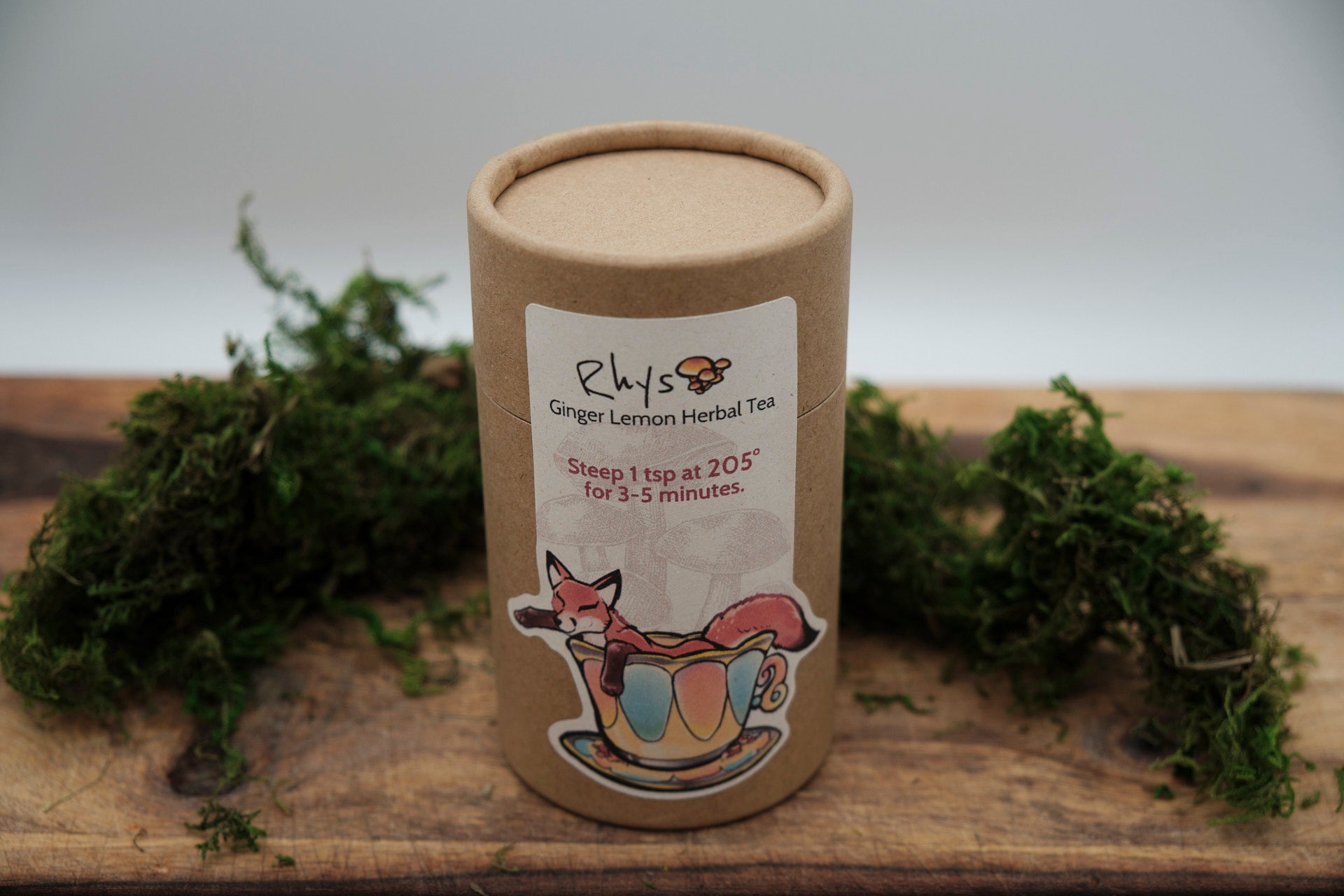 Té de hojas sueltas de hierbas con jengibre y limón de Rhys