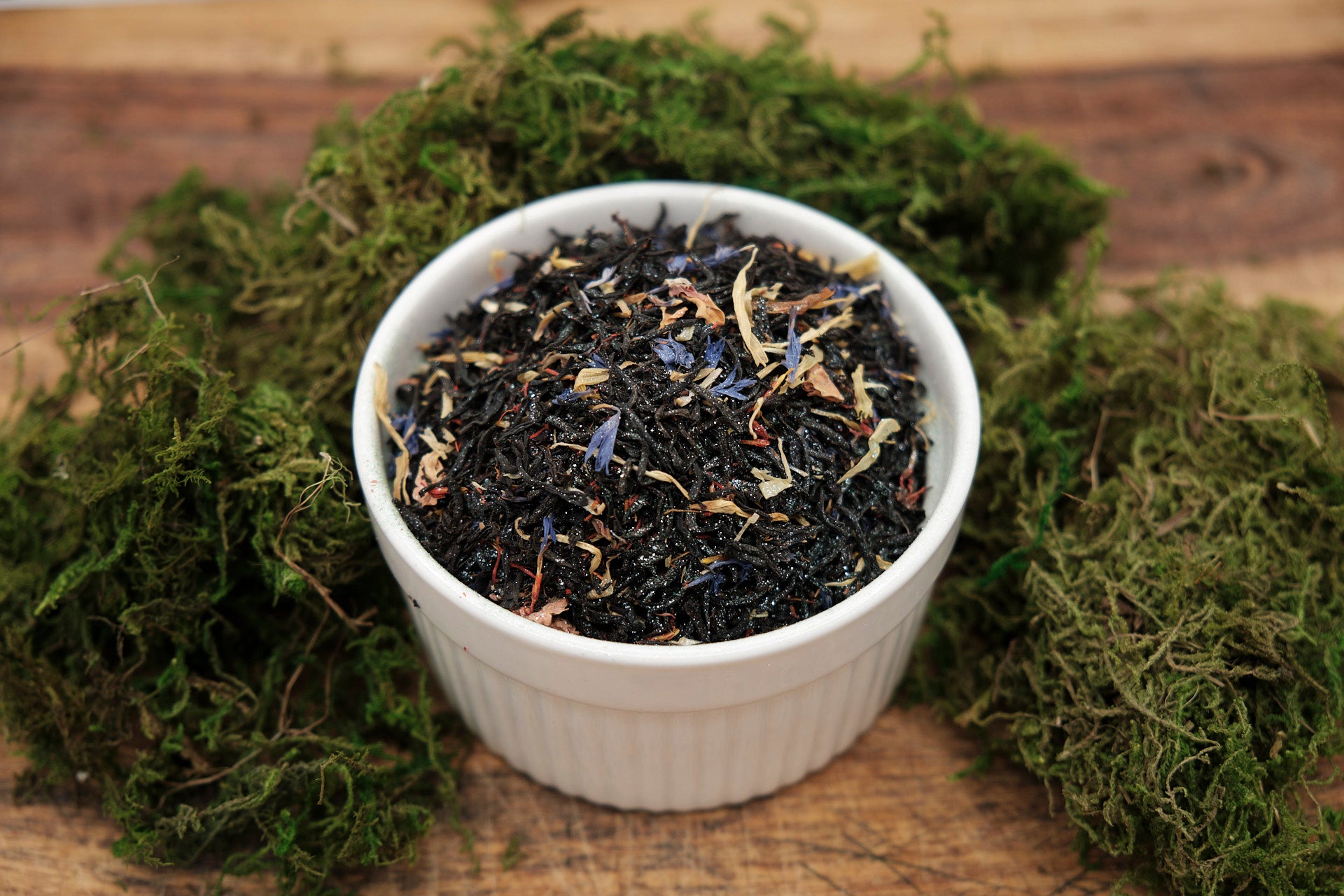 Té negro floral de hojas sueltas Corona de flores