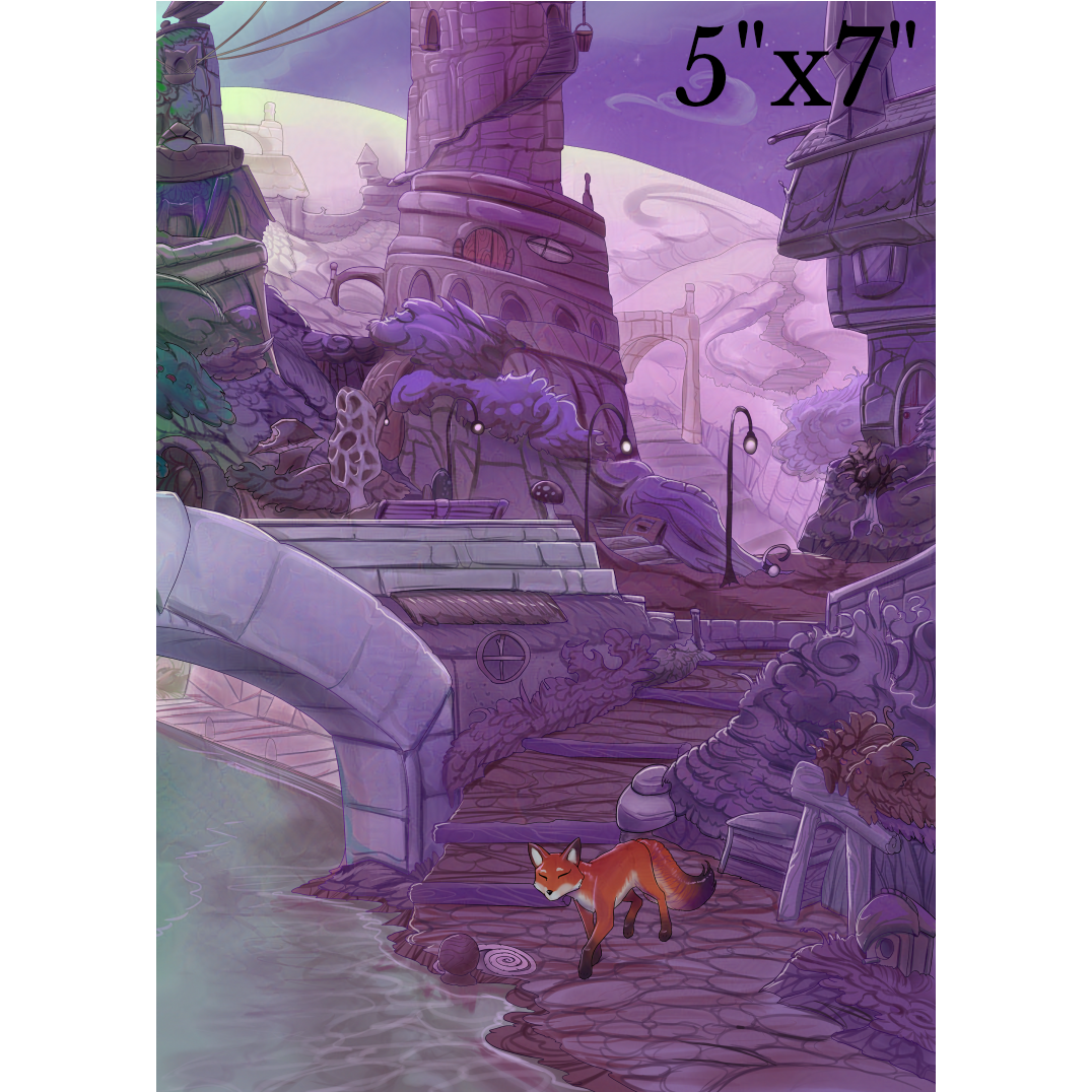 Limited Edition Cold Press Giclée Rhys in Cove City Print