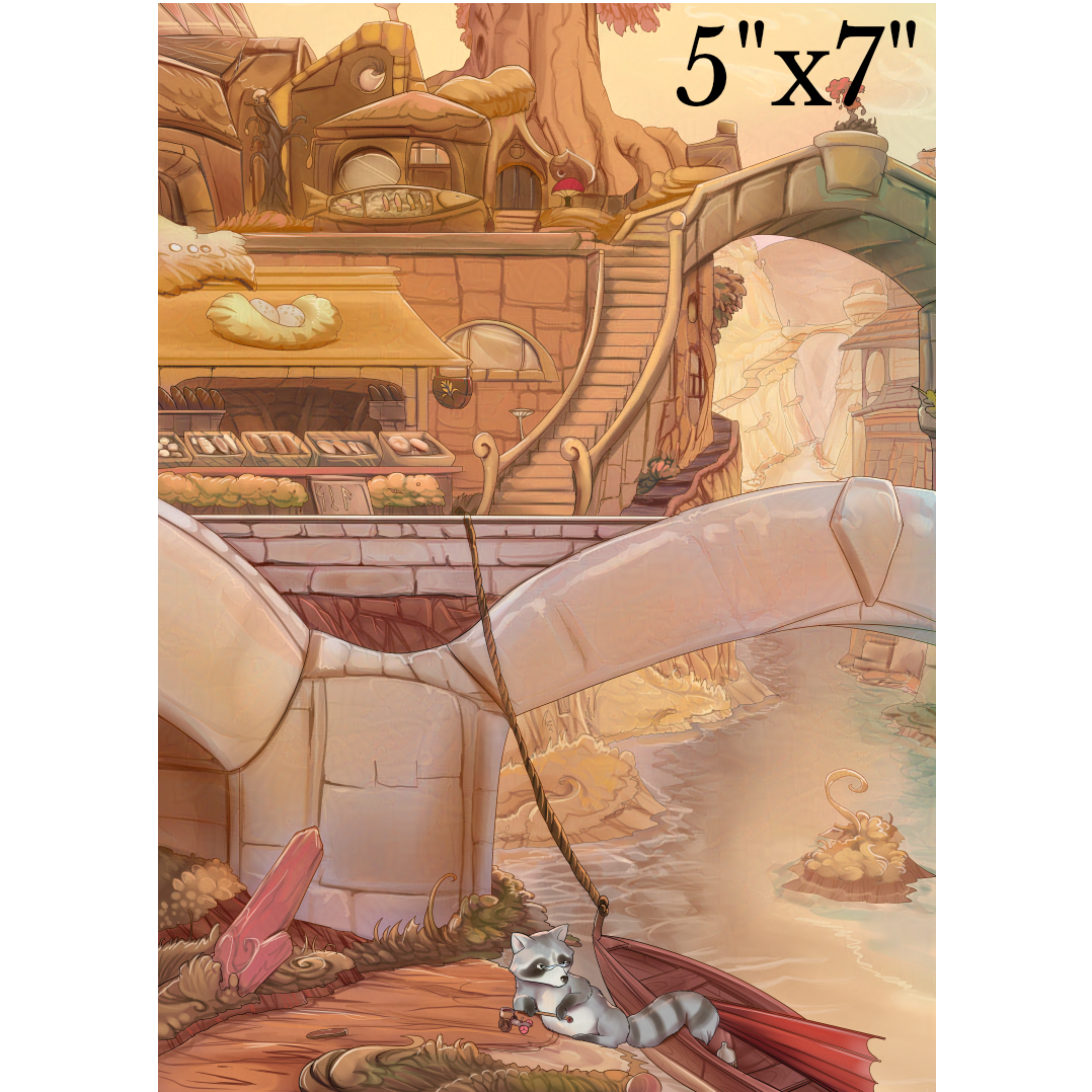 Limited Edition Cold Press Giclée Preston in Cove City Print