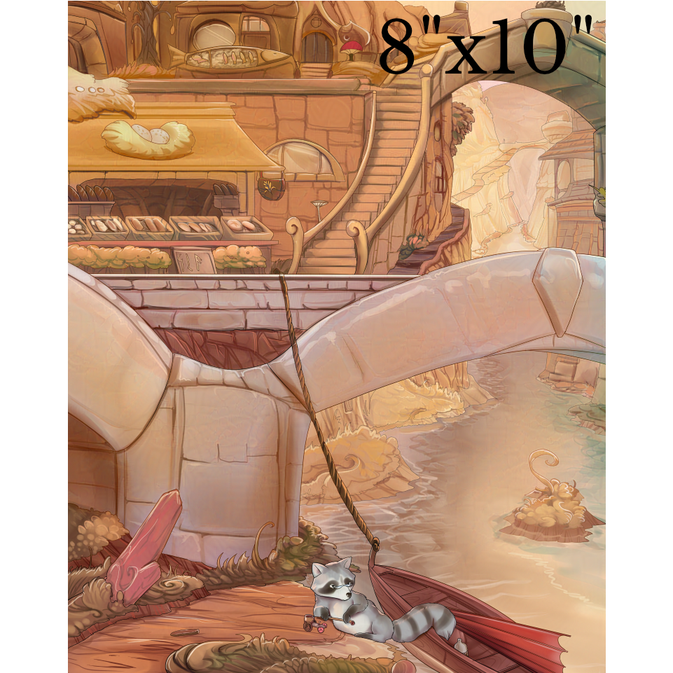 Limited Edition Cold Press Giclée Preston in Cove City Print