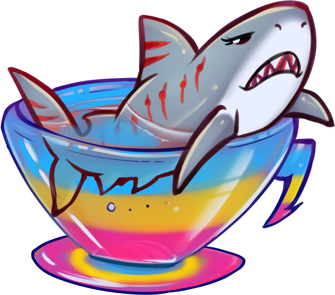 Scarlet Waterproof Vinyl Sticker